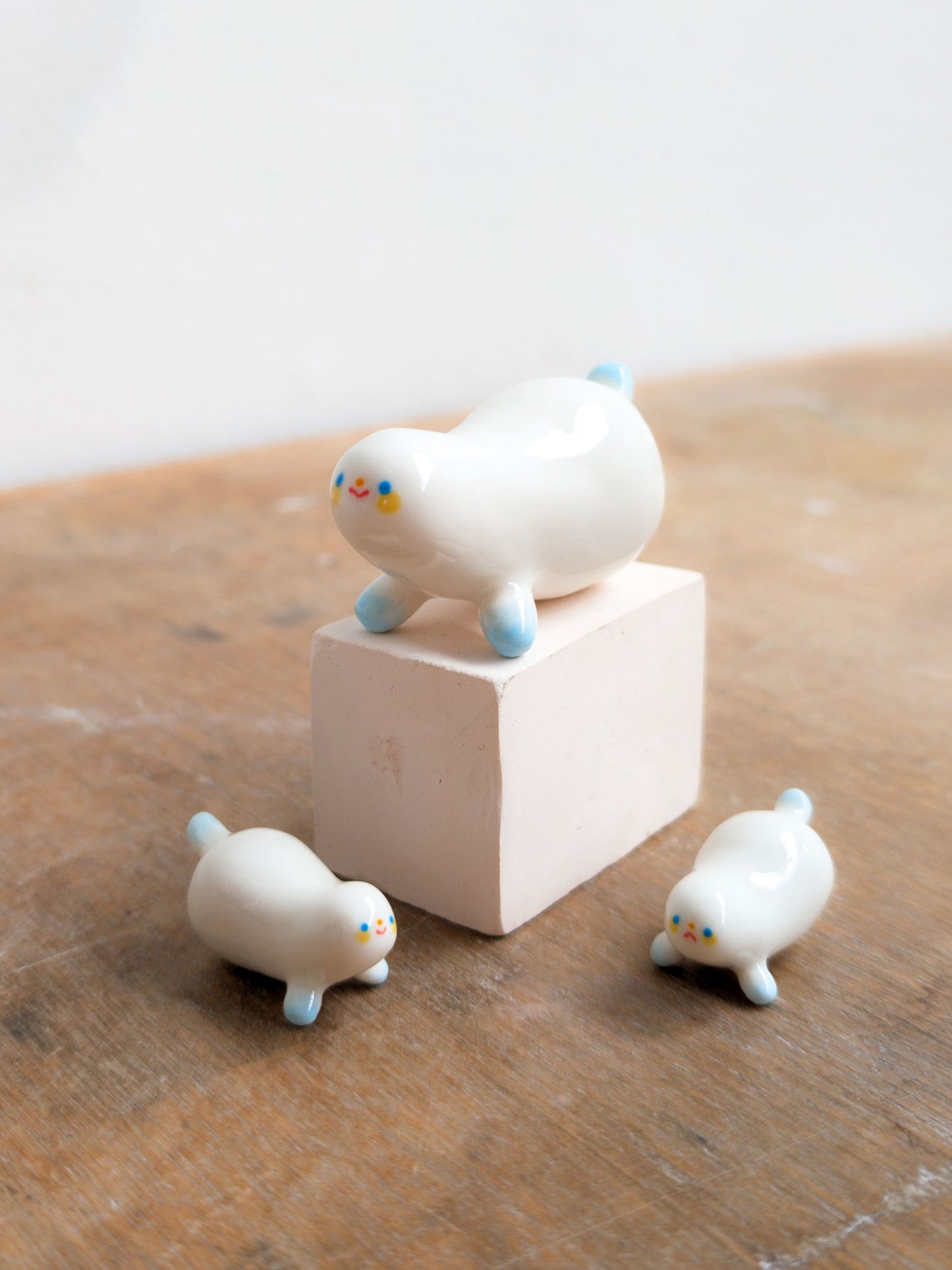 goatPIERROT Ceramic Art Toy [Frostbitten Snowblob]