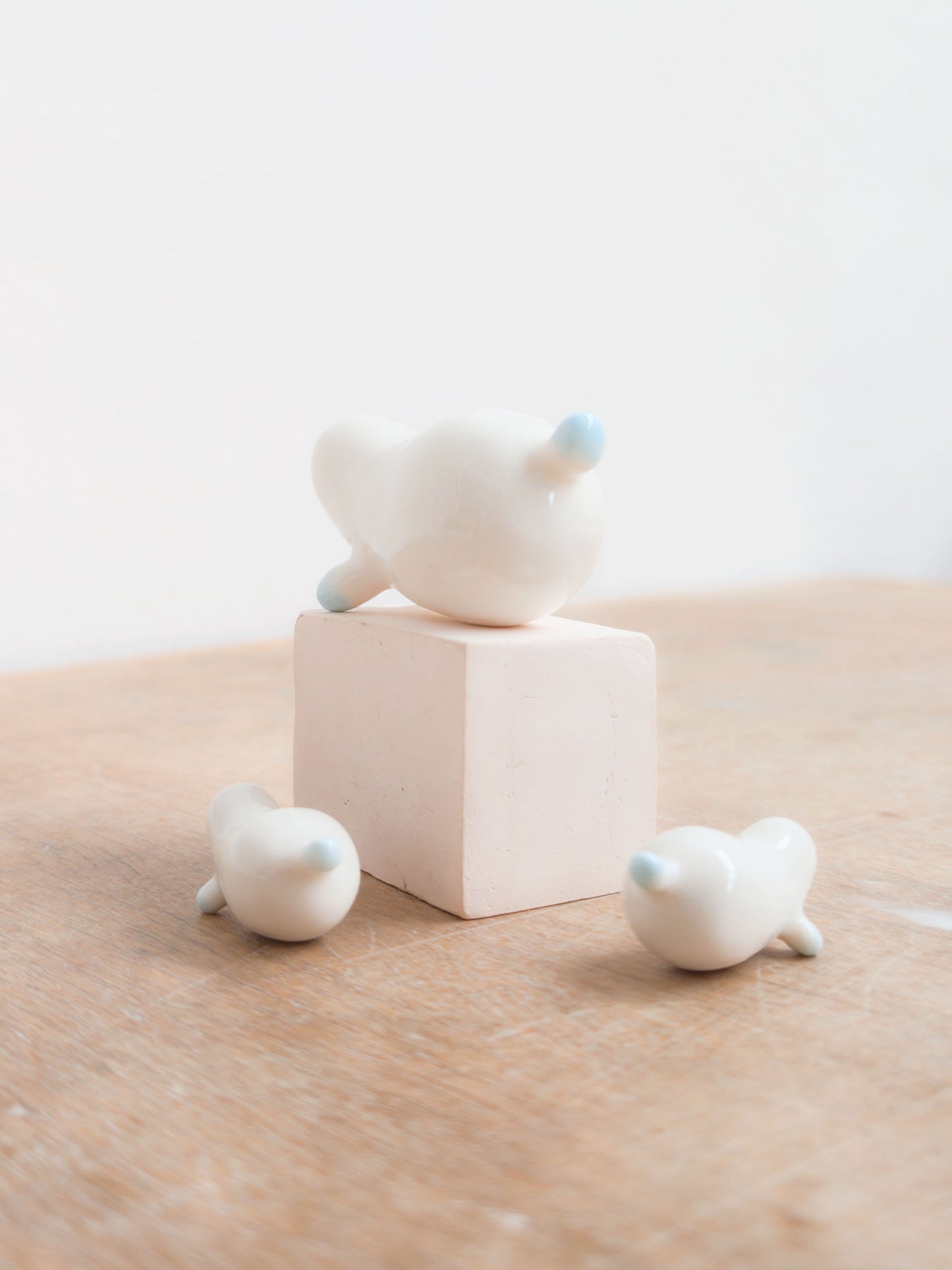 goatPIERROT Ceramic Art Toy [Frostbitten Snowblob]