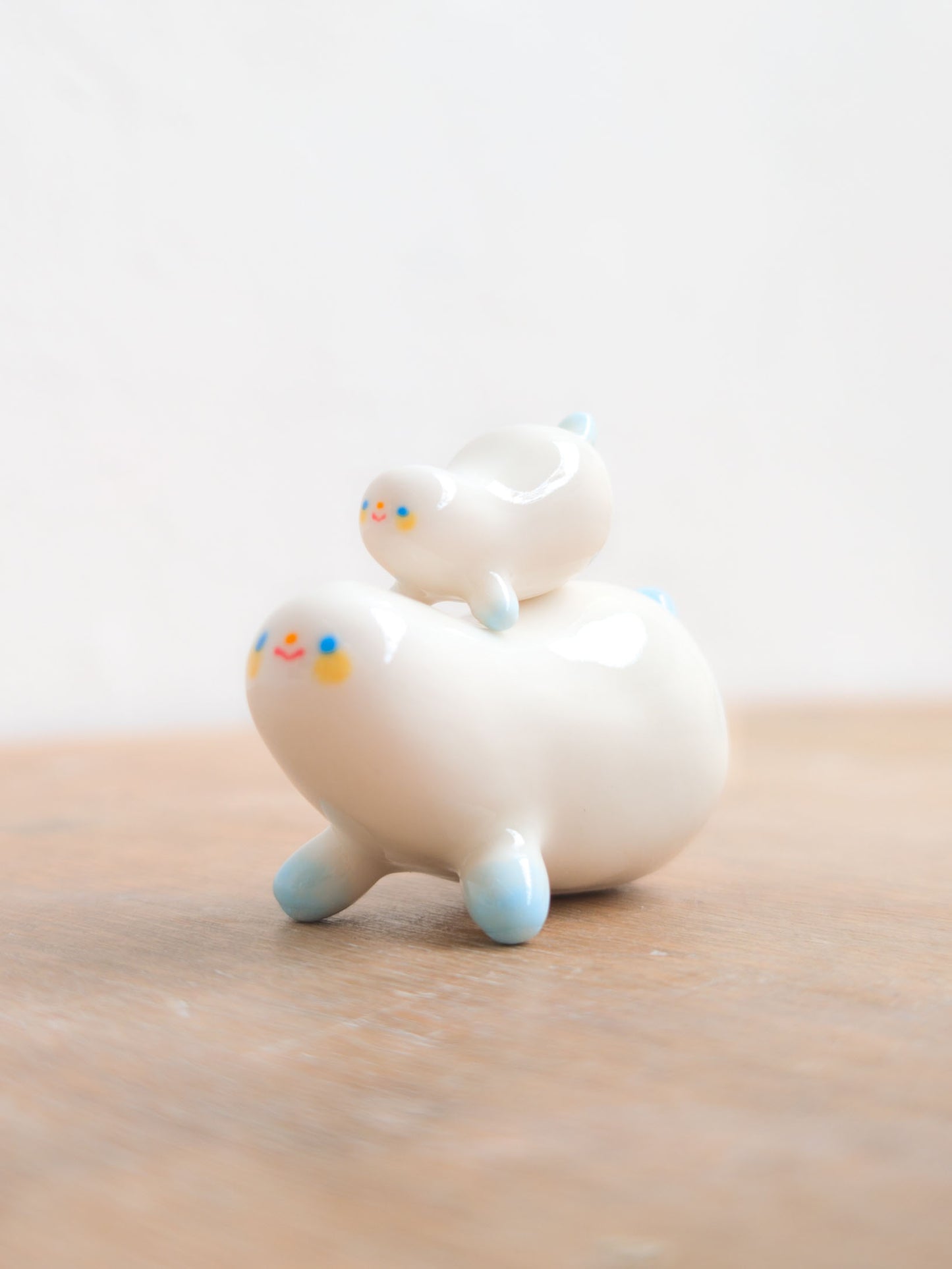 goatPIERROT Ceramic Art Toy [Frostbitten Snowblob]