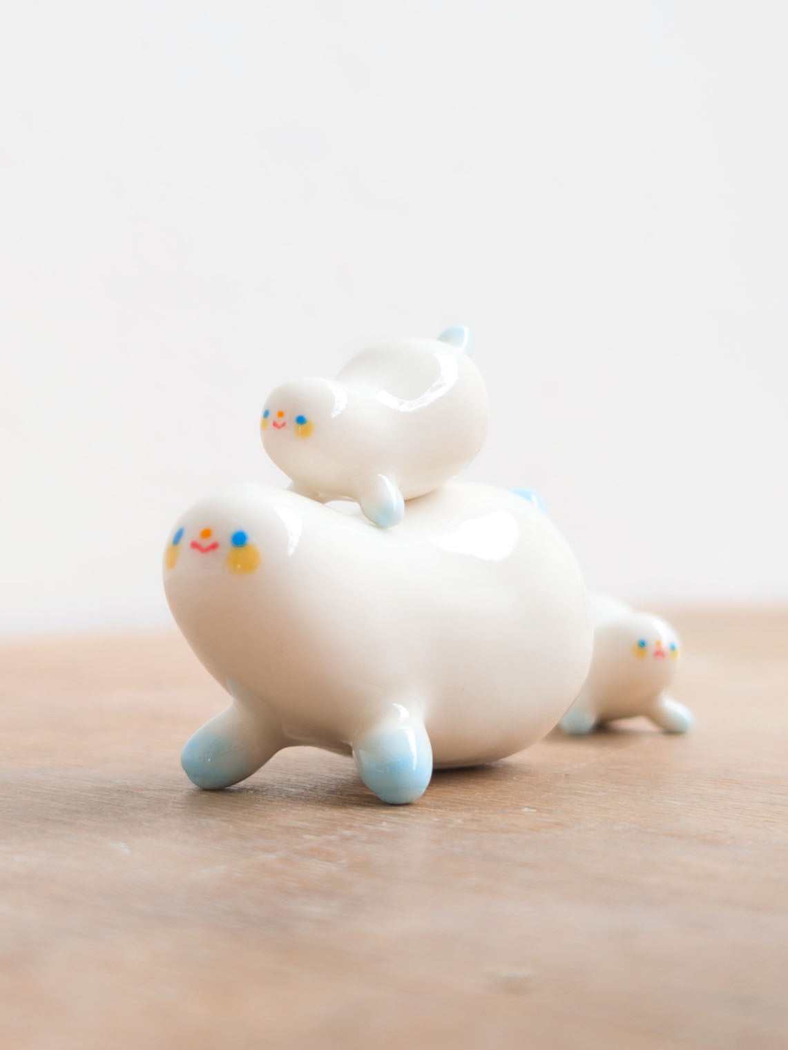goatPIERROT Ceramic Art Toy [Frostbitten Snowblob]