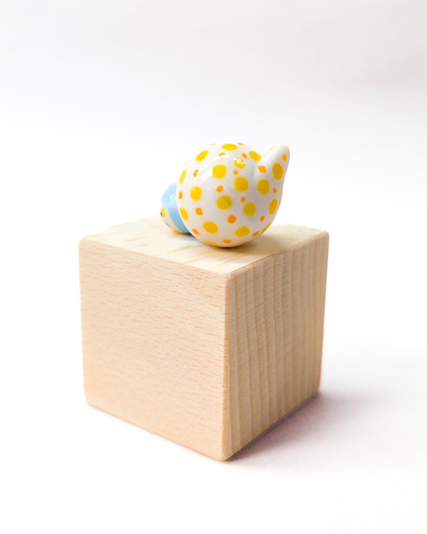 goatPIERROT Ceramic Art Toy [Sunny Dot Birbauble, 1.3" tall]