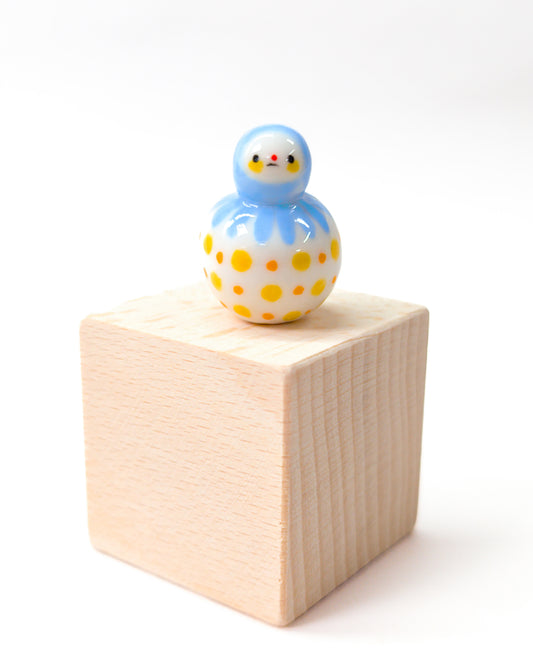 goatPIERROT Ceramic Art Toy [Sunny Dot Birbauble, 1.3" tall]