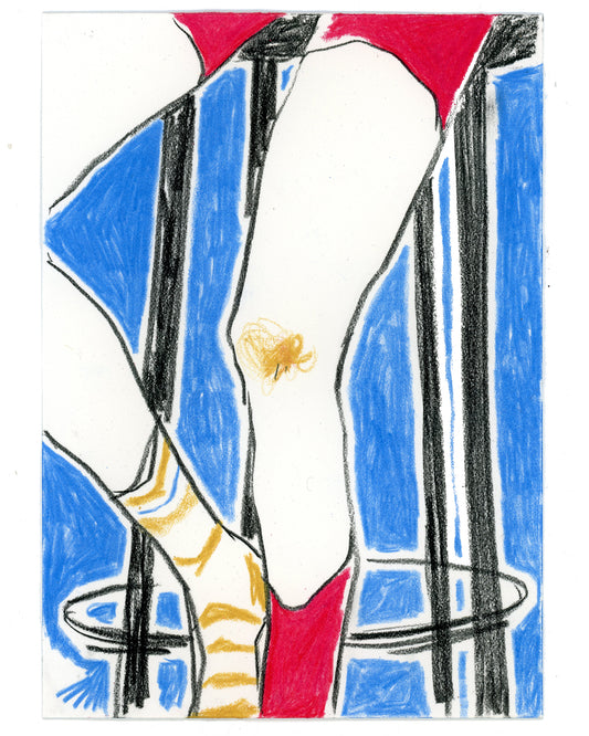 Drawing #10 "Legs and the Unbearable Blue"