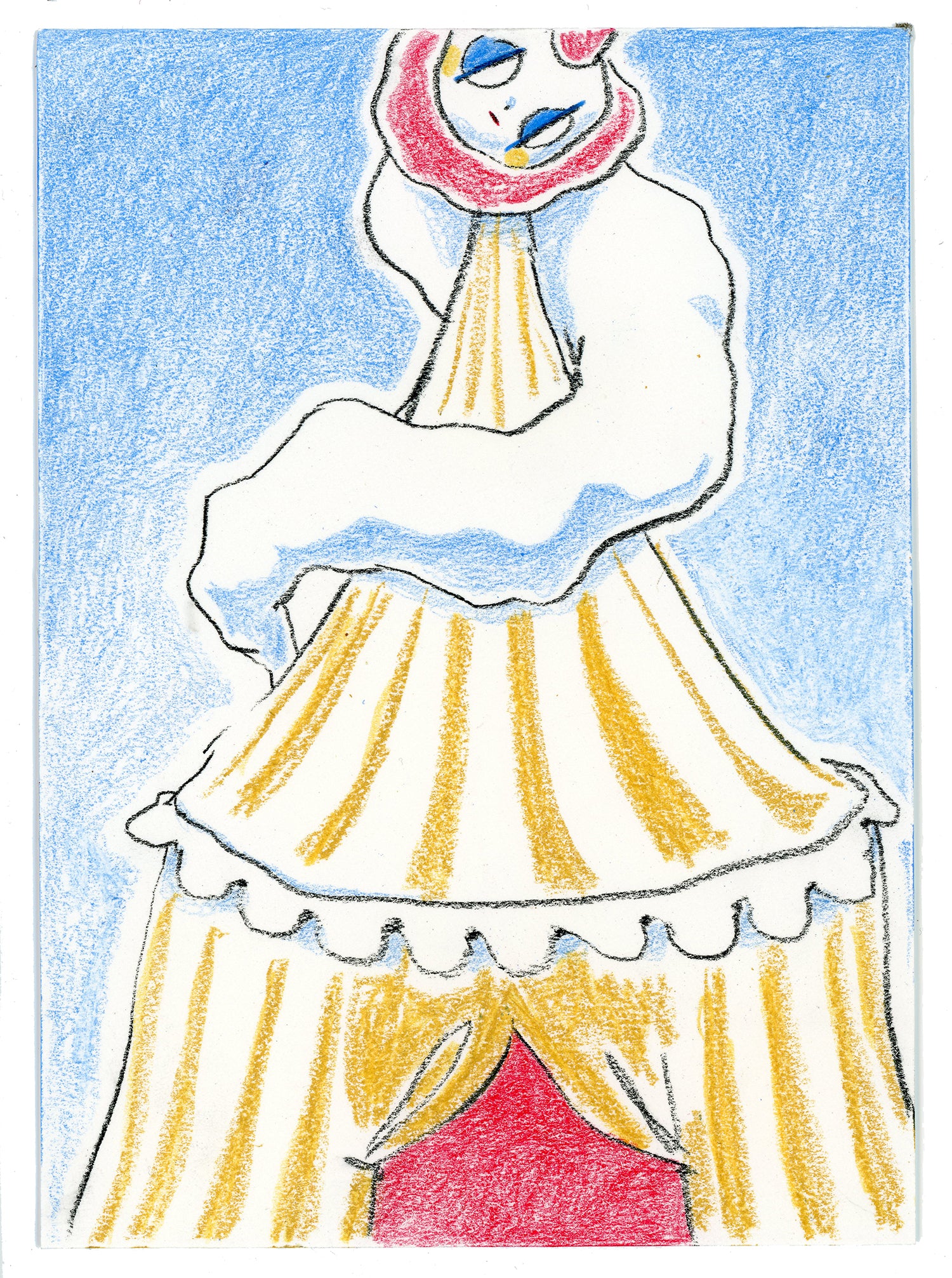 Drawing #7:  "Red Holsomclown, Yellow Tent"