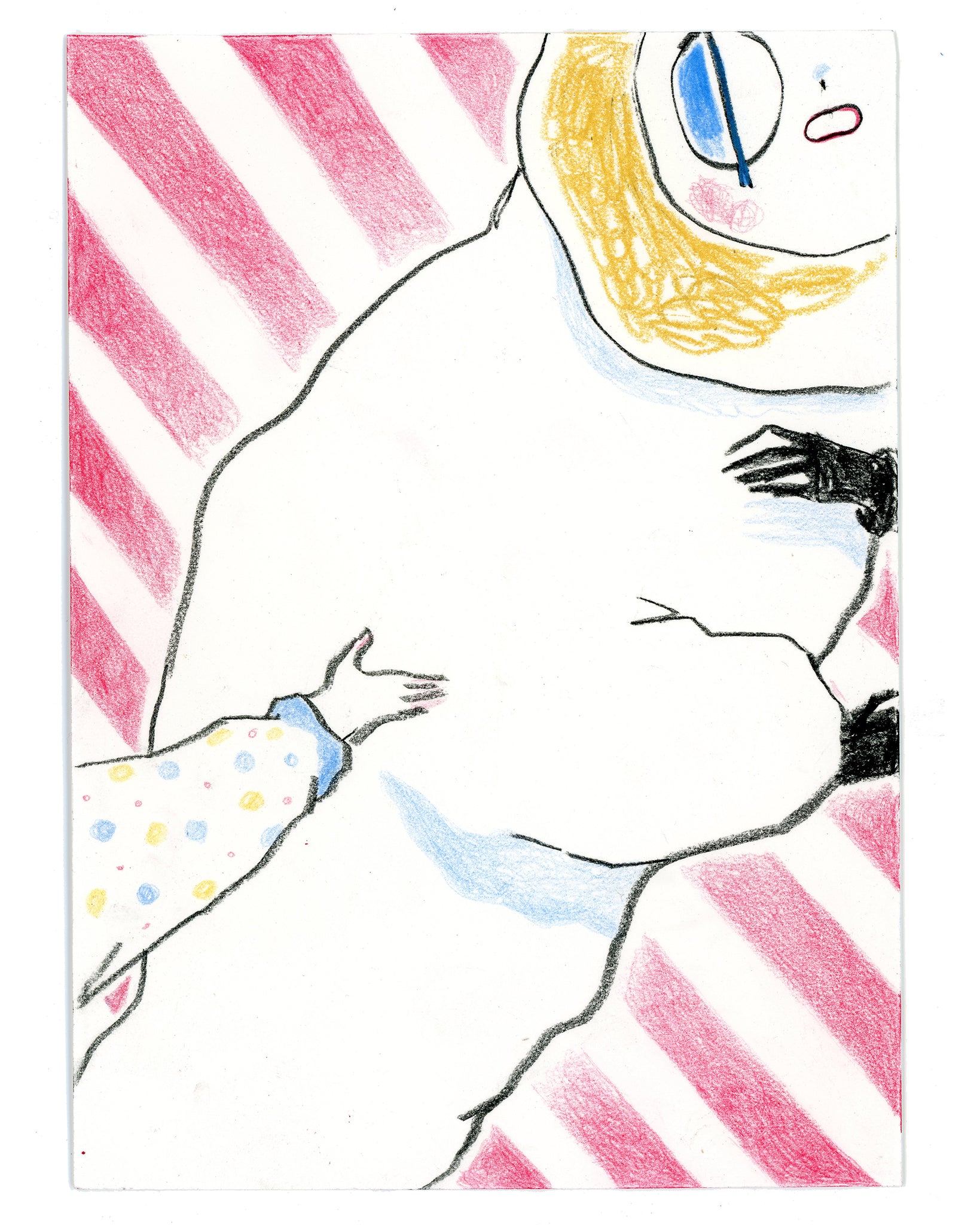 Drawing #16: "Holsomclown + Child: Take My Hand"