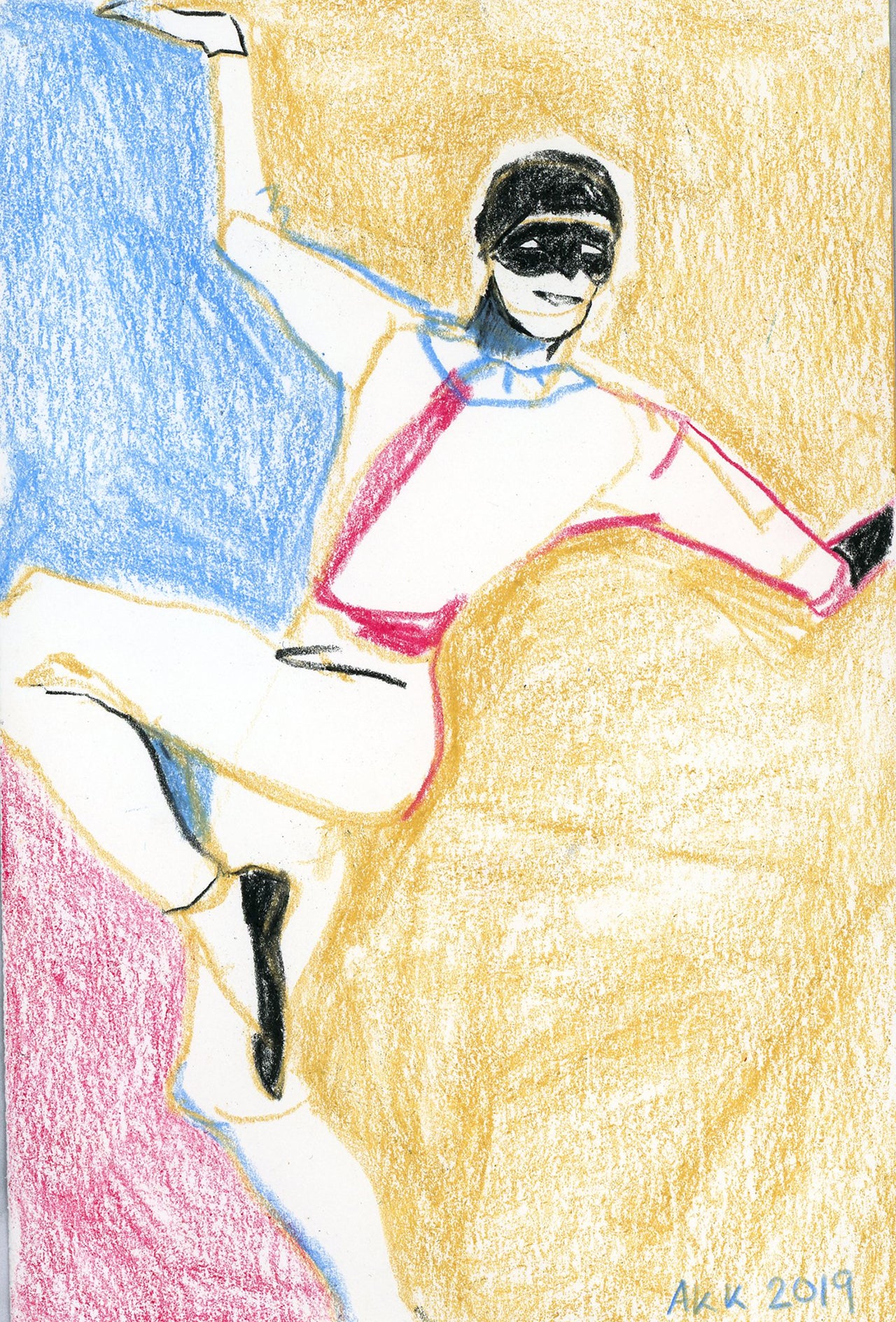 5"x7" Drawing #3: Harlequin