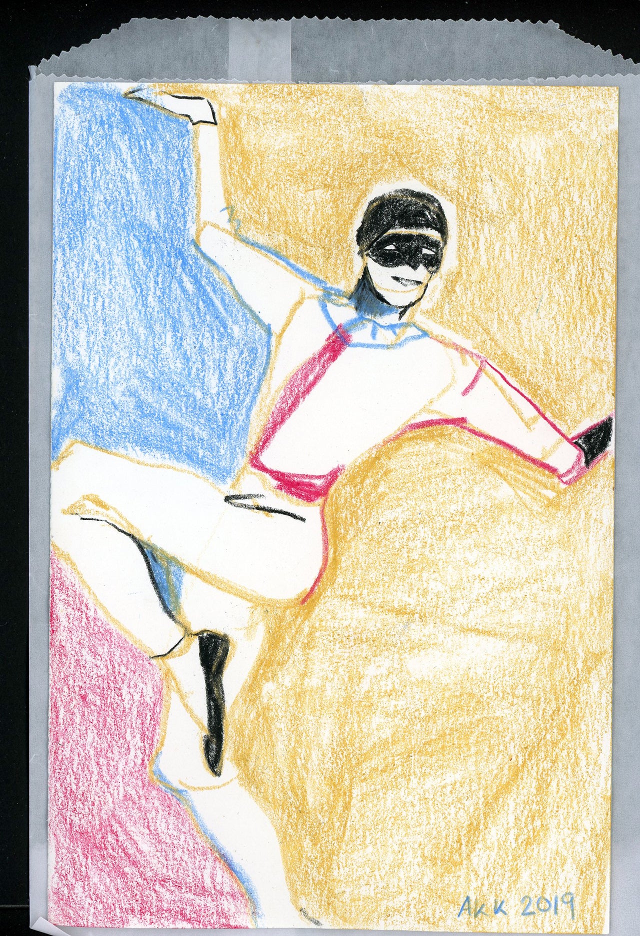 5"x7" Drawing #3: Harlequin