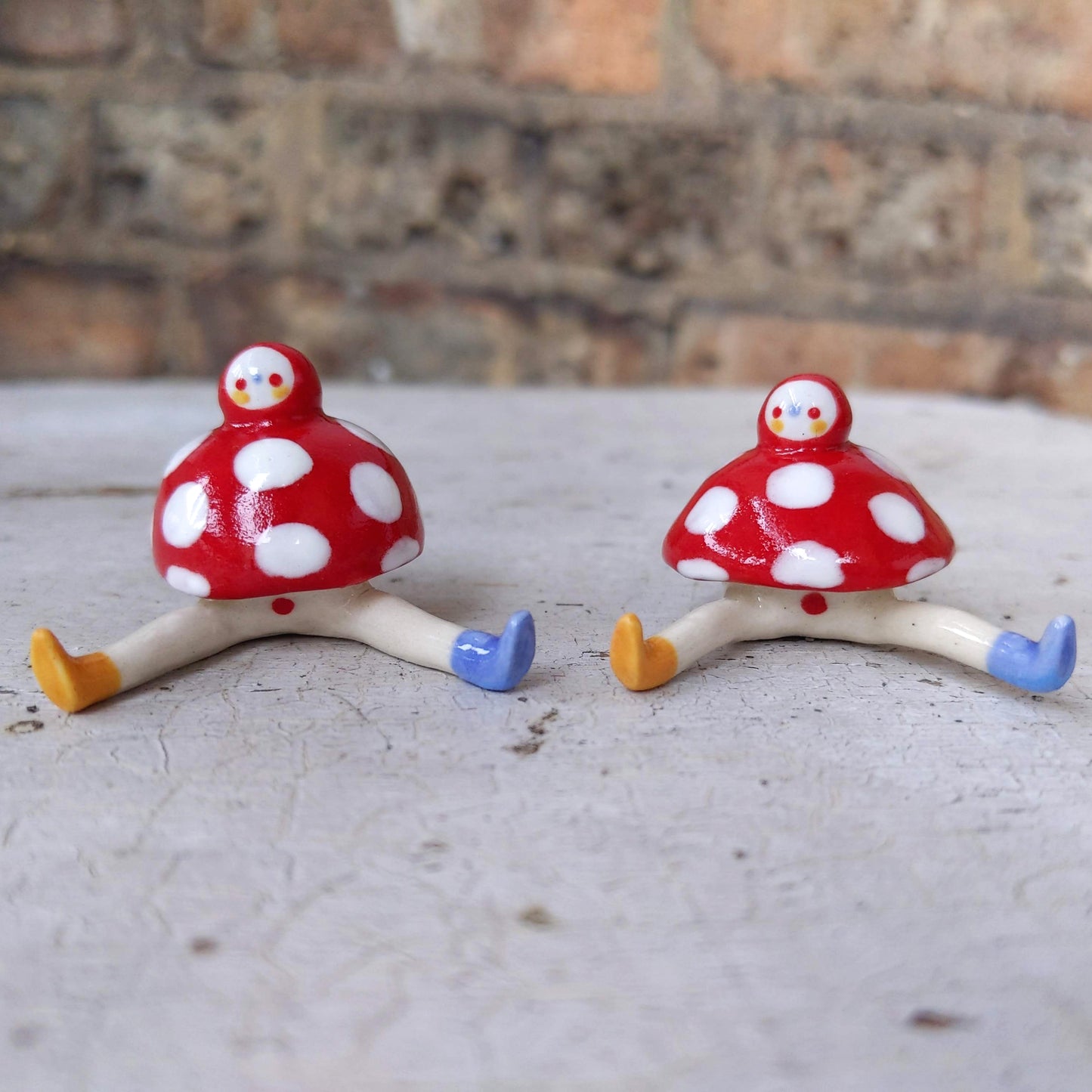 Tinybirdman Ceramic Art Toy [Amanita Muscaria]