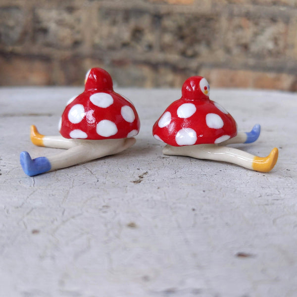 Tinybirdman Ceramic Art Toy [Amanita Muscaria]