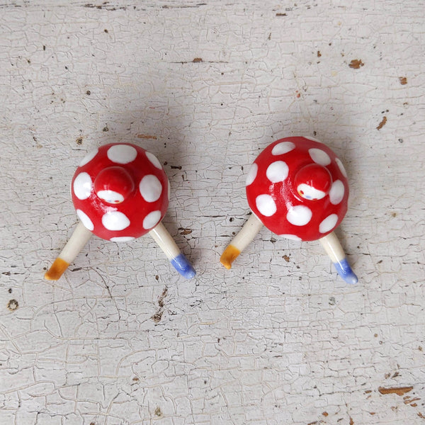 Tinybirdman Ceramic Art Toy [Amanita Muscaria]