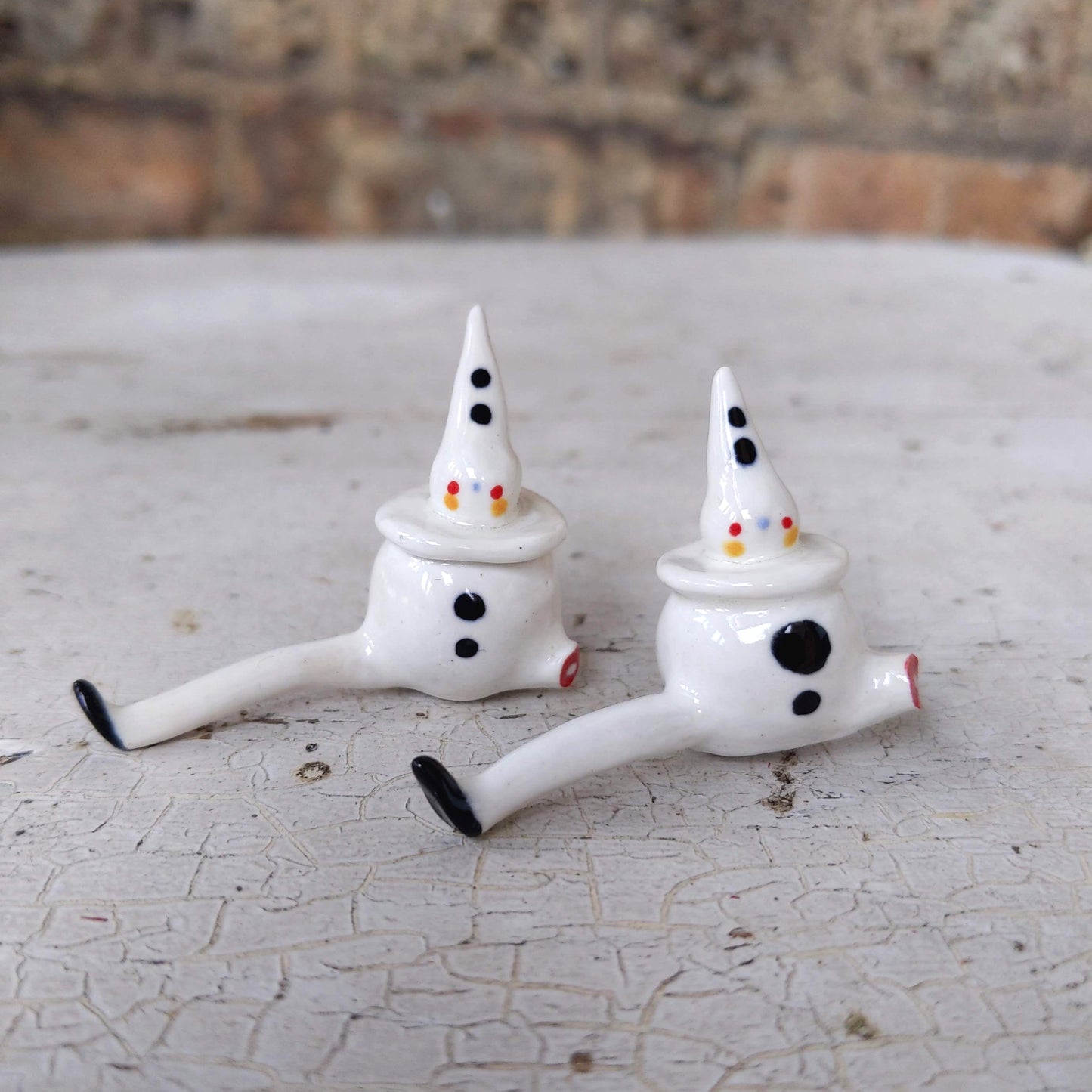 Tinybirdman Ceramic Art Toy [Injured Pierrot]