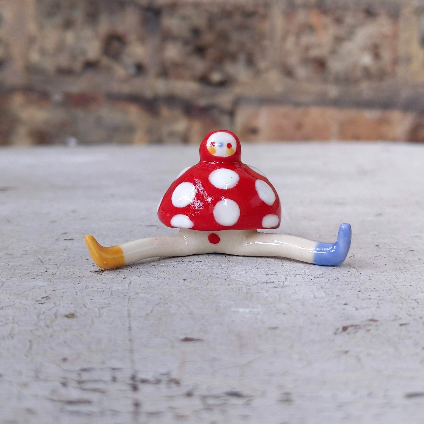 Tinybirdman Ceramic Art Toy [Amanita Muscaria]