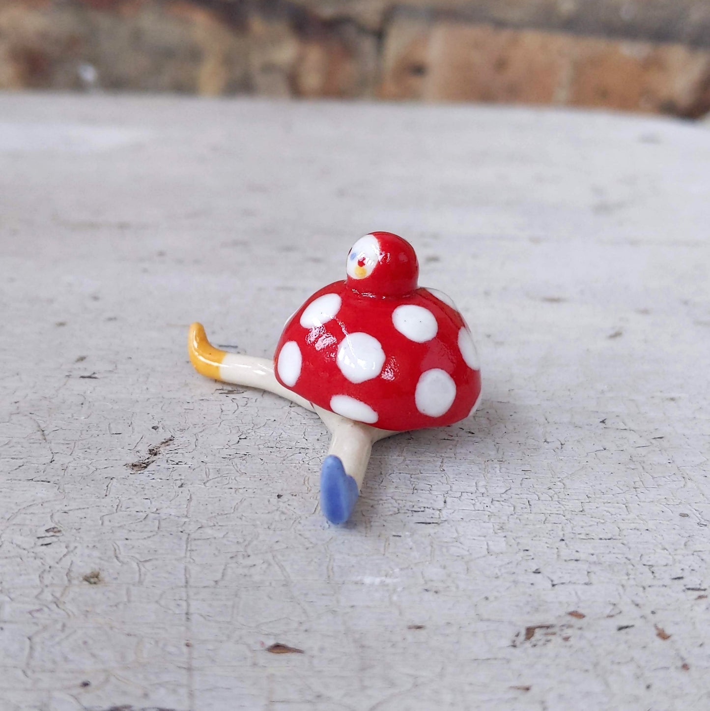 Tinybirdman Ceramic Art Toy [Amanita Muscaria]