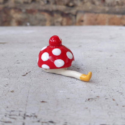 Tinybirdman Ceramic Art Toy [Amanita Muscaria]