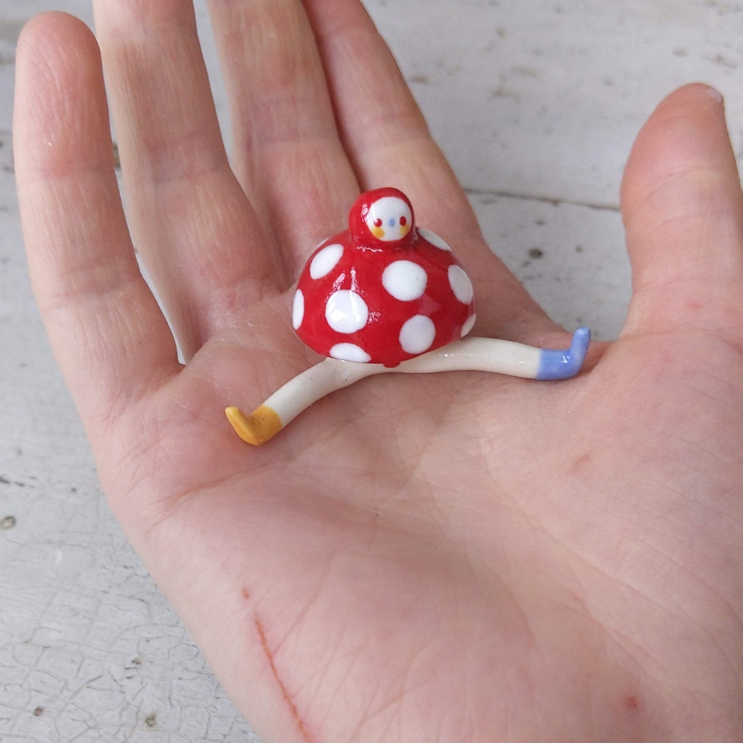 Tinybirdman Ceramic Art Toy [Amanita Muscaria]