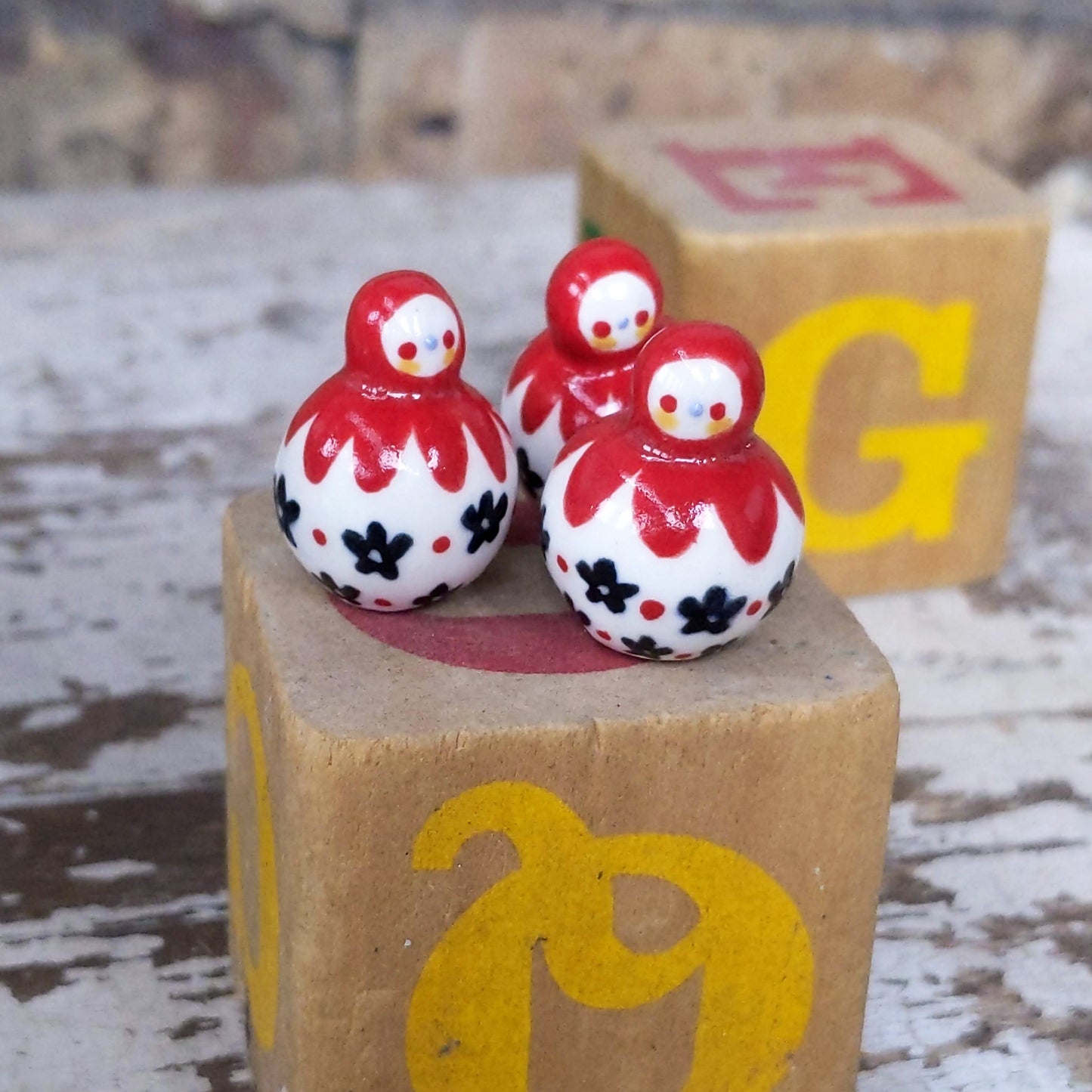 Birbauble Ceramic Art Toy [Matryoshka Trio]