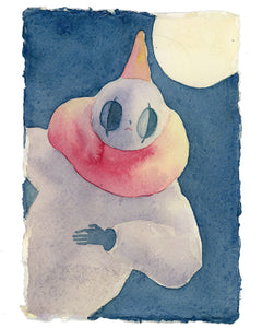 Watercolor #5: "Holsomclown Midnight" Handmade A5 Watercolor Paper with Deckled Edges