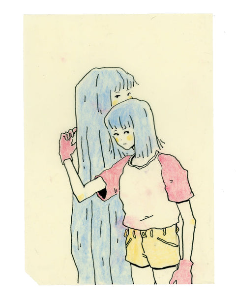 Drawing #68: "Sister" [Beeswaxed Midori A5 paper]