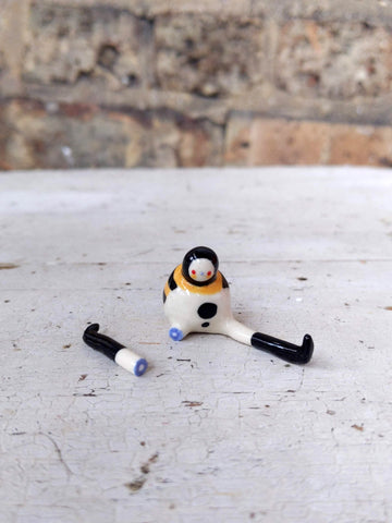 Tinybirdman Ceramic Art Toy [Injured Bee + Leg]