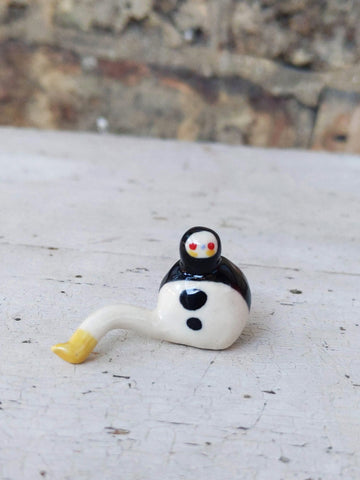 Tinybirdman Ceramic Art Toy [One-legged]