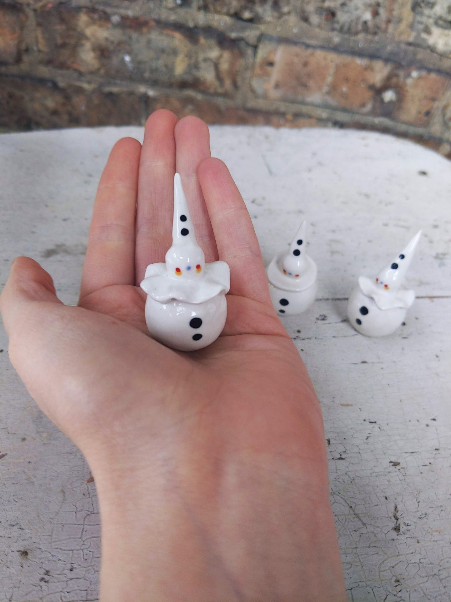 Birbauble Ceramic Art Toy [Gumball-sized Pierrot]