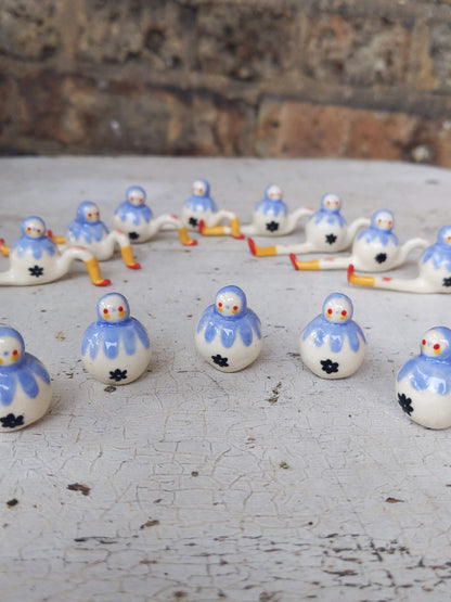 Birbauble Ceramic Art Toy [Blue Flower]