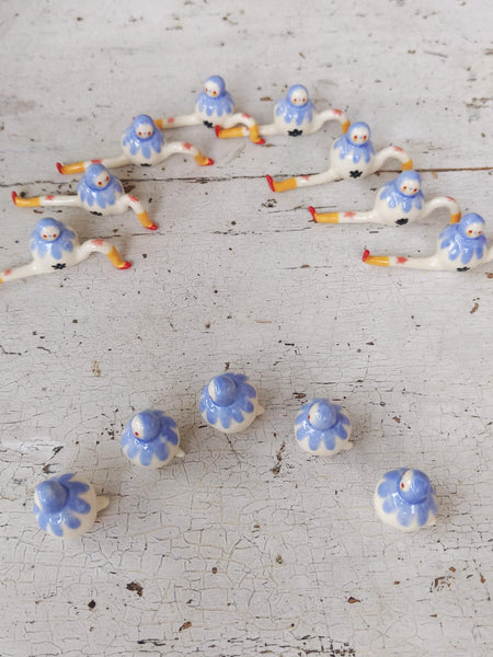 Birbauble Ceramic Art Toy [Blue Flower]
