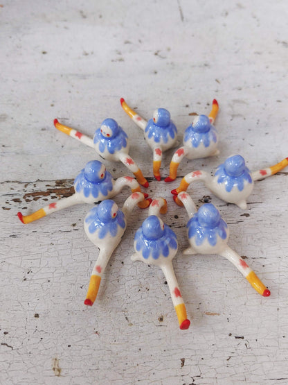 Tinybirdman Ceramic Art Toy [Blue Flower]