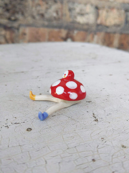 Tinybirdman Ceramic Art Toy [Amanita Muscaria]