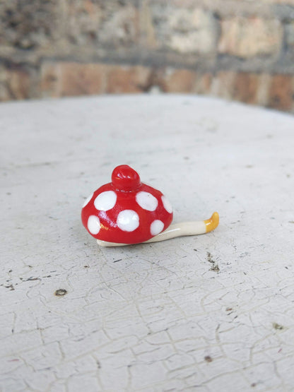 Tinybirdman Ceramic Art Toy [Amanita Muscaria]