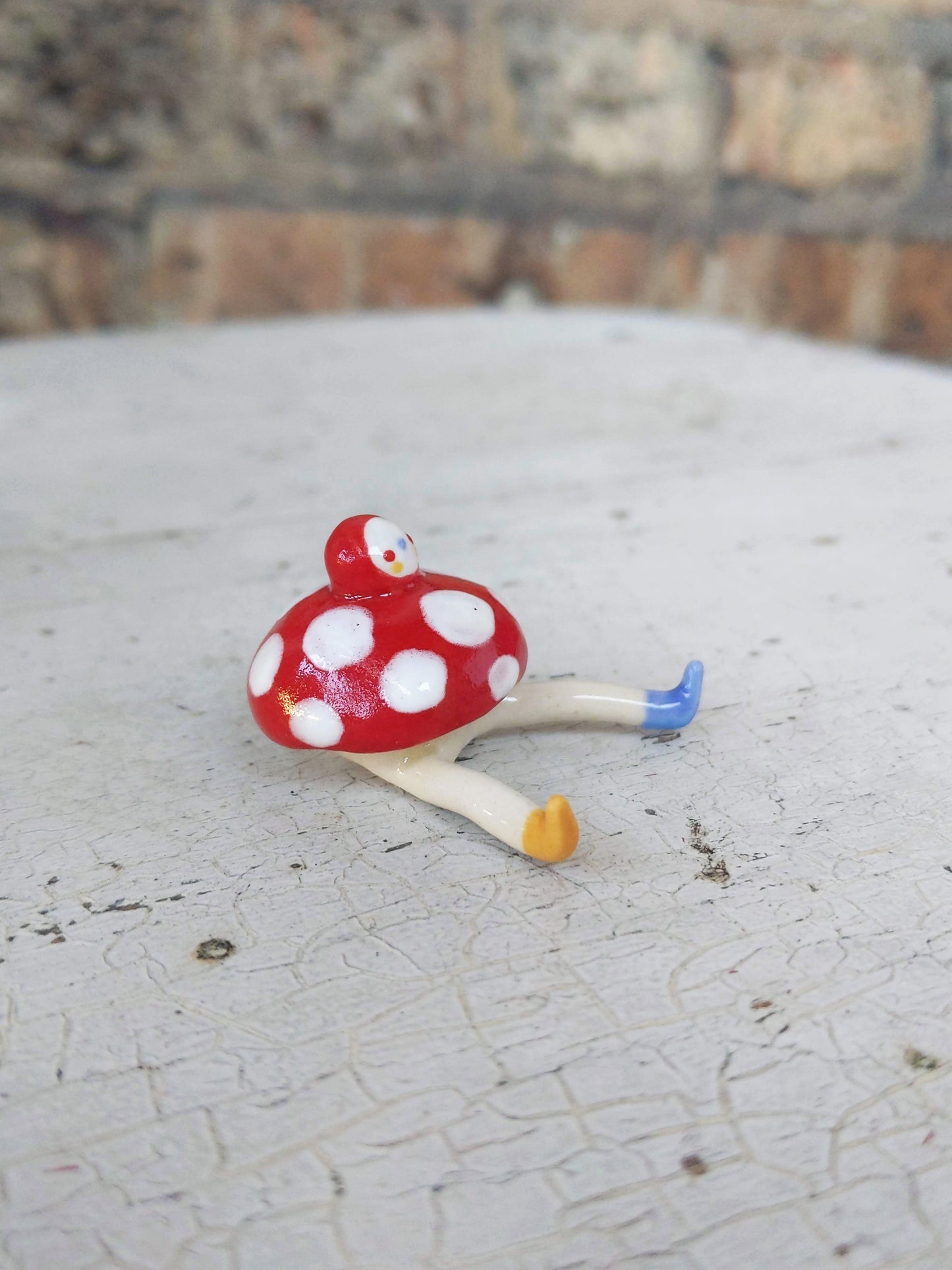 Tinybirdman Ceramic Art Toy [Amanita Muscaria]