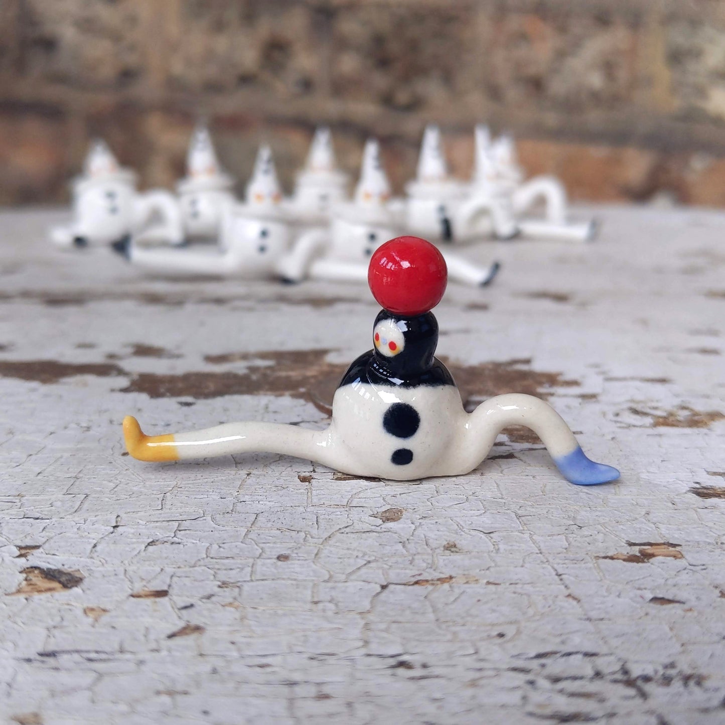 Tinybirdman Ceramic Art Toy [Red Juggler]