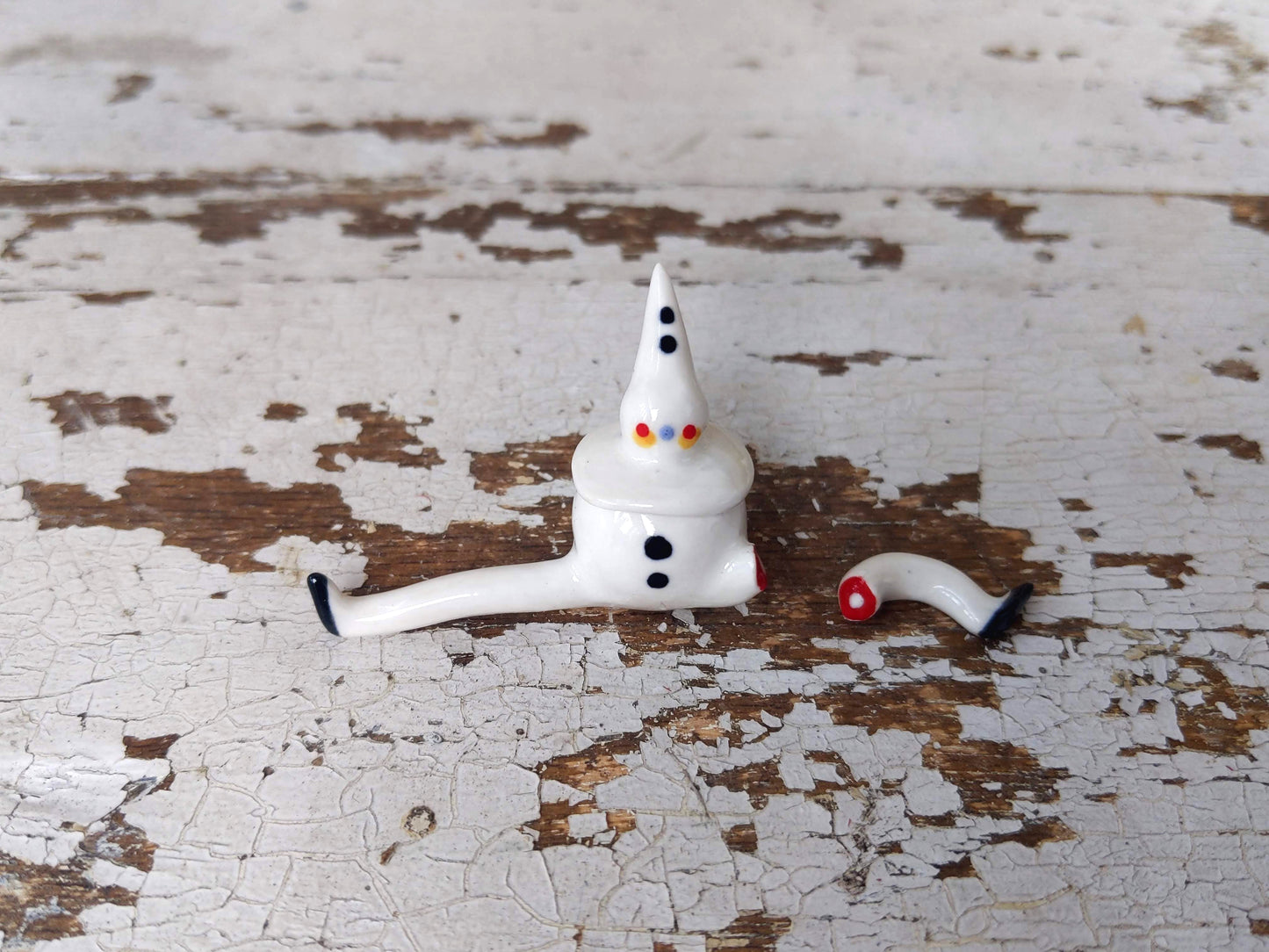 Tinybirdman Ceramic Art Toy [Injured Pierrot]