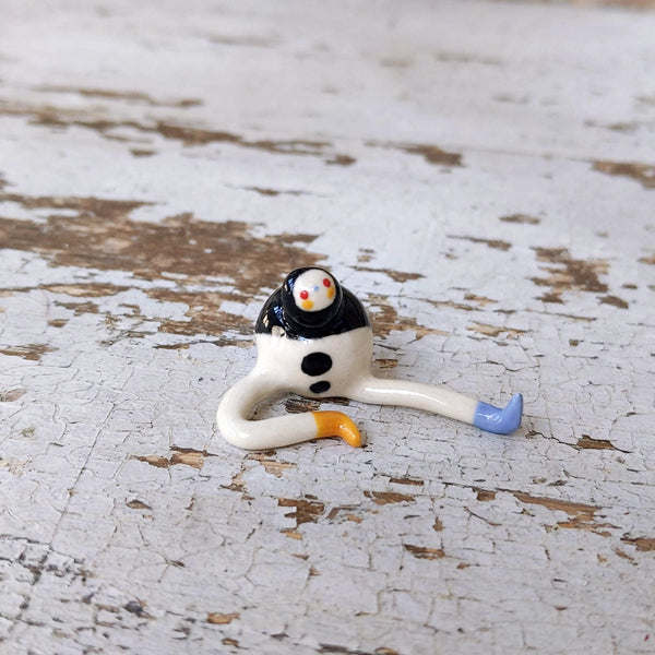 Tinybirdman Ceramic Art Toy [Stretching Tiny Muscles]