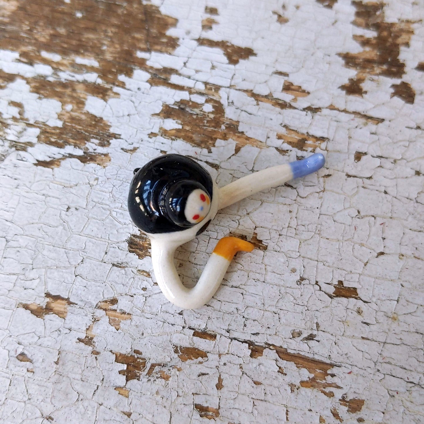 Tinybirdman Ceramic Art Toy [Stretching Tiny Muscles]