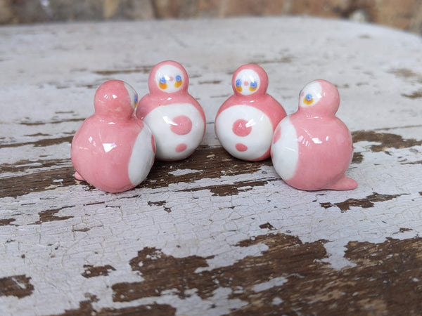 Birbauble Ceramic Art Toy [Pastel Pink + White Classic]