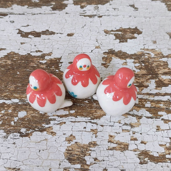 Birbauble Ceramic Art Toy [Pink and White Flower]