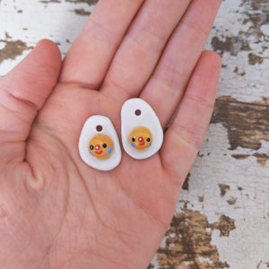 Ceramic Egg Clown Charms [Set of Two]
