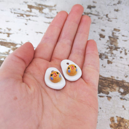 Ceramic Egg Clown Charms [Set of Two]