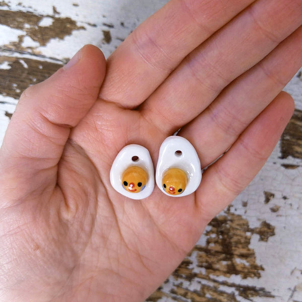 Ceramic Egg Clown Charms [Set of Two]