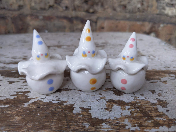 Birbauble Ceramic Art Toy [Pastel Pierrot, Large, Flawed Seconds]