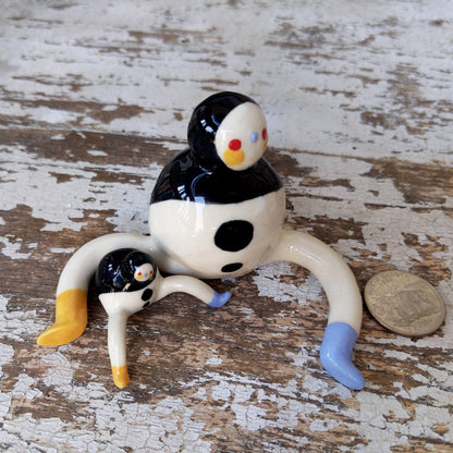 Tinybirdman Ceramic Art Toy [Large Tinybirdman! 2.25 inch body diameter, 5 inches from toe to toe]