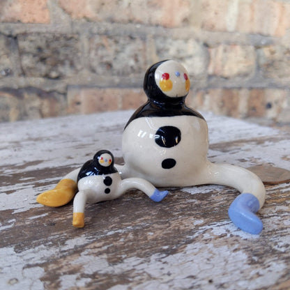 Tinybirdman Ceramic Art Toy [Large Tinybirdman! 2.25 inch body diameter, 5 inches from toe to toe]