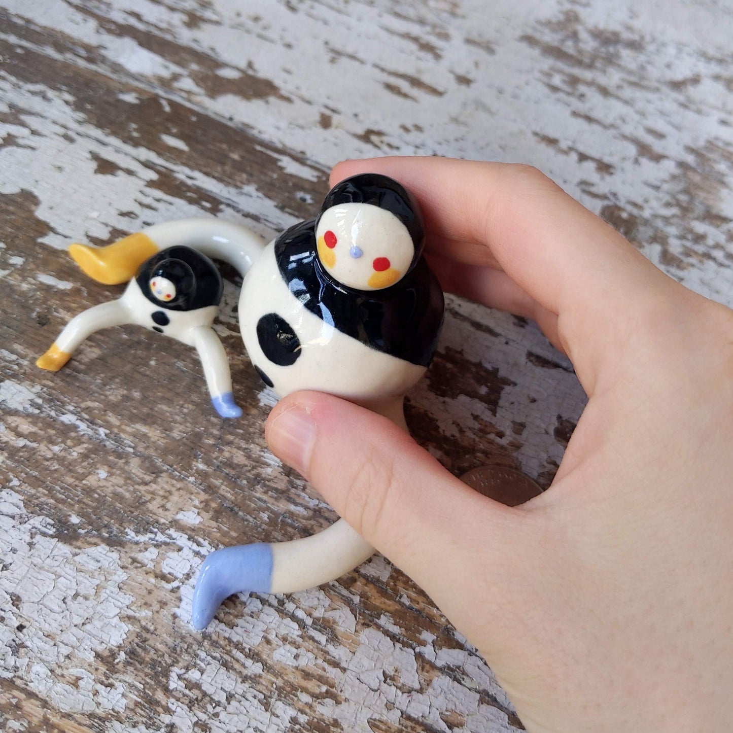 Tinybirdman Ceramic Art Toy [Large Tinybirdman! 2.25 inch body diameter, 5 inches from toe to toe]