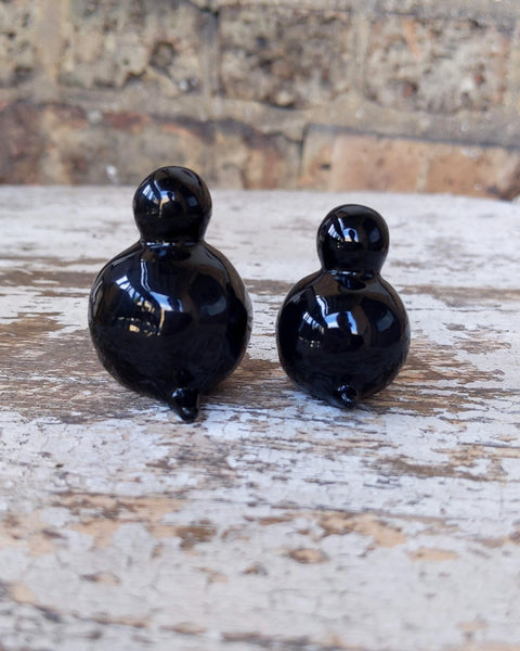 Birbauble Ceramic Art Toy [Classic Black, Two Sizes]