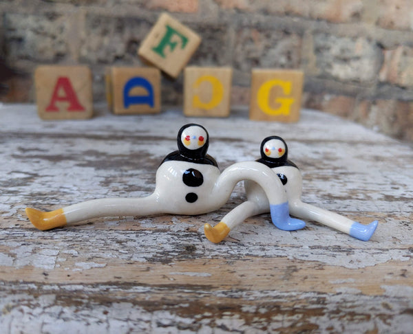 Tinybirdman Ceramic Art Toy [Duo, Smaller and Larger]
