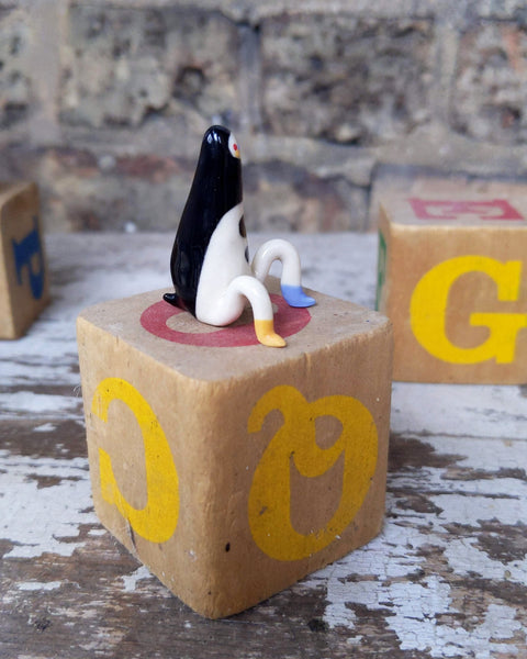 Tinybirdman Ceramic Art Toy [Littlest Longestbirdman 1.25"]