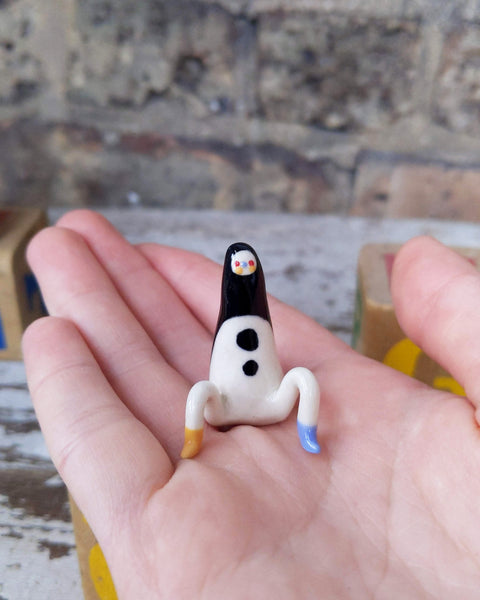 Tinybirdman Ceramic Art Toy [Littlest Longestbirdman 1.25"]