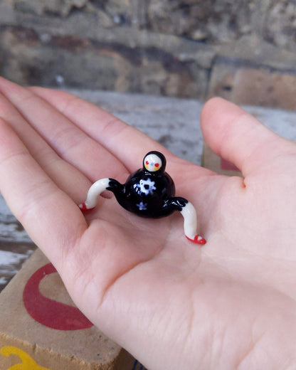 Tinybirdman Ceramic Art Toy [Special Fashion #6: Lacey Daisy Jumper]