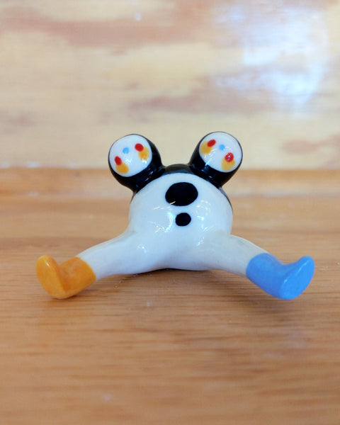 Tinybirdman Ceramic Art Toy [22.003: Two-headed with Short Chubby Legs]